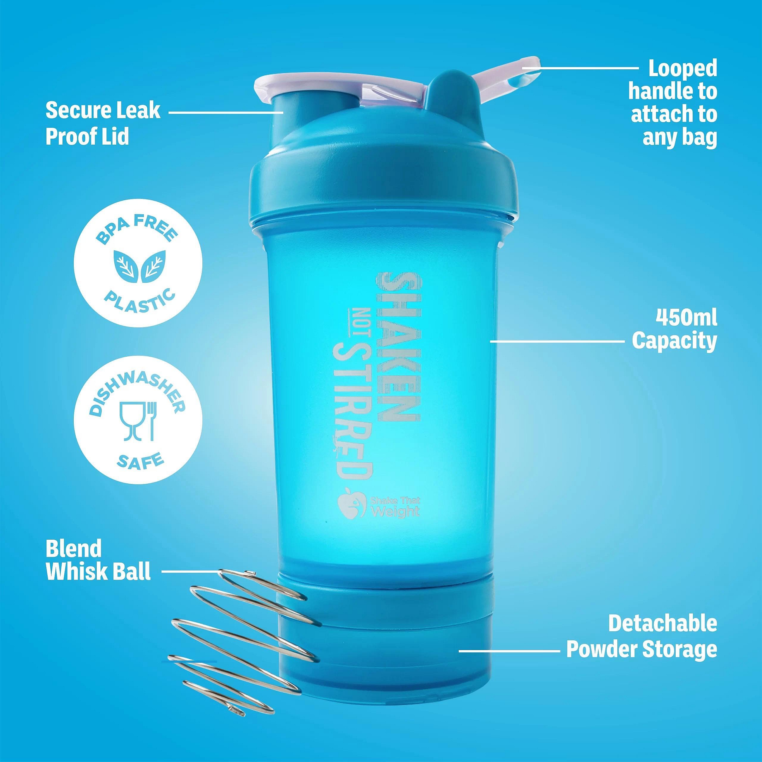 Blue Shaker 450ml 16oz Shake That Weight