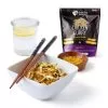 curry diet protein noodles in bowl with sachet