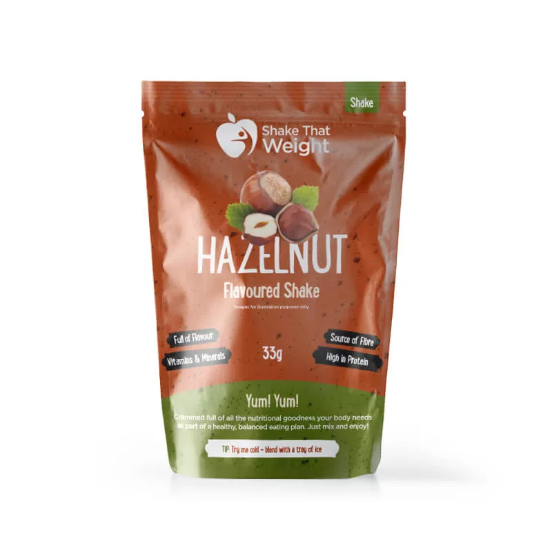 hazelnut diet protein shake packaging