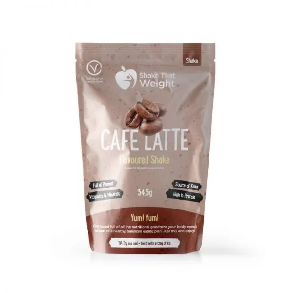 café latte diet protein shake packaging