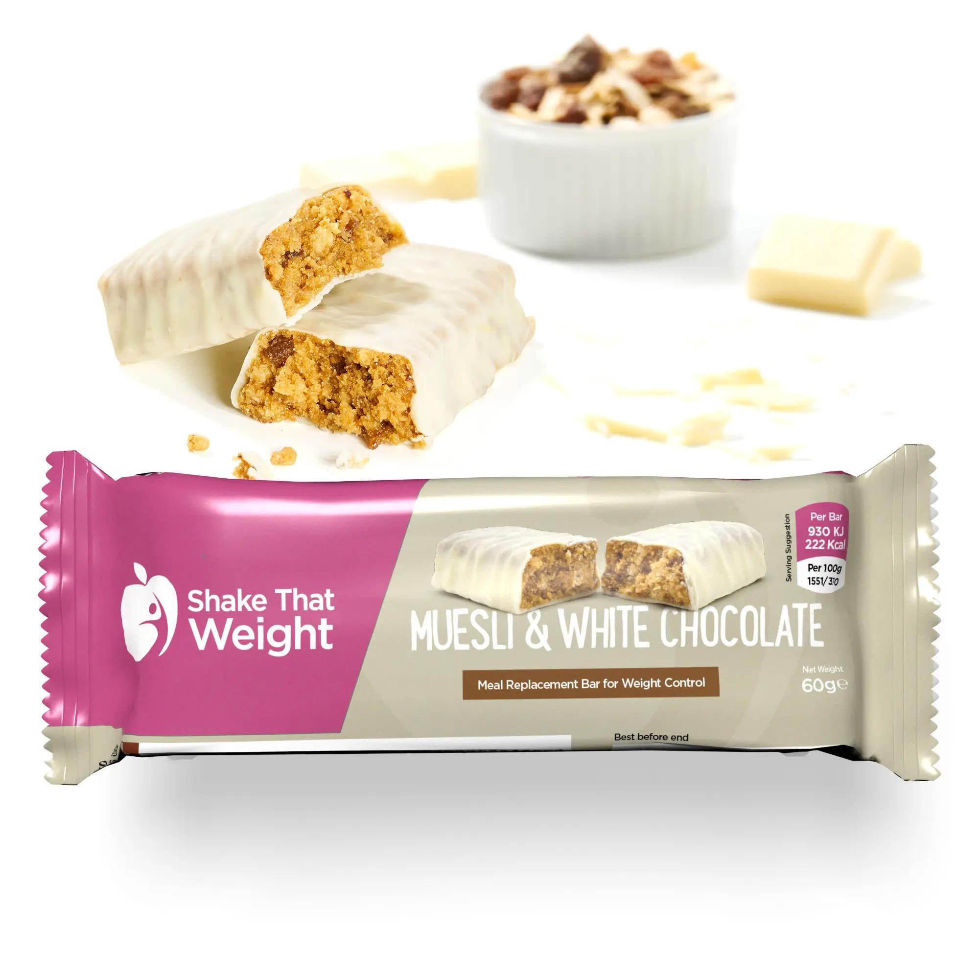 Muesli and White Choc Meal Bar Shake That Weight