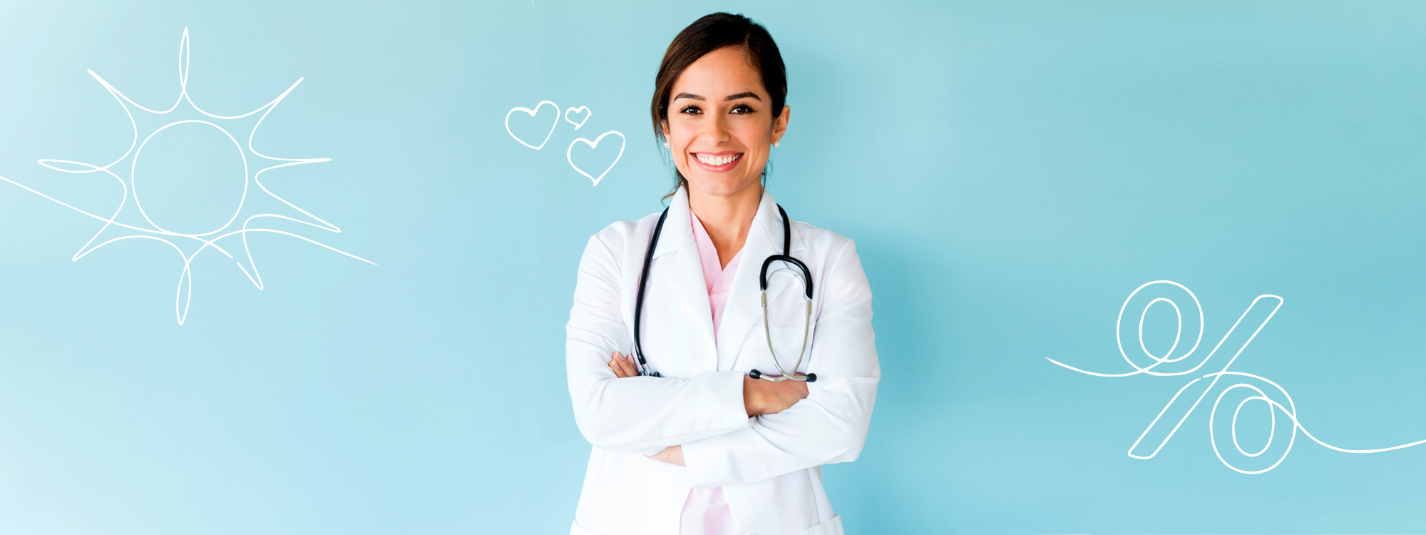 female NHS doctor with stethoscope