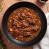 Beef in Red Wine with Lentils
