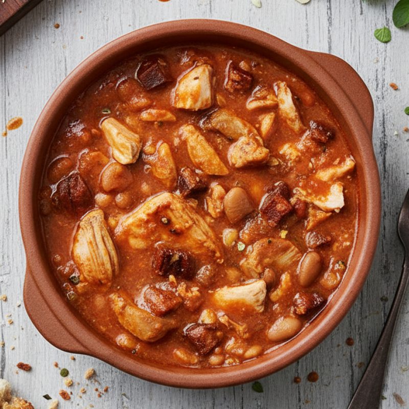 Chicken and Chorizo with White Beans