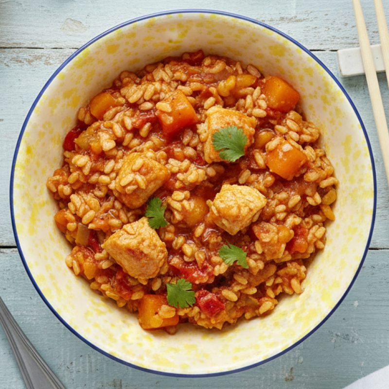 Sweet and Sour Chicken with Rice