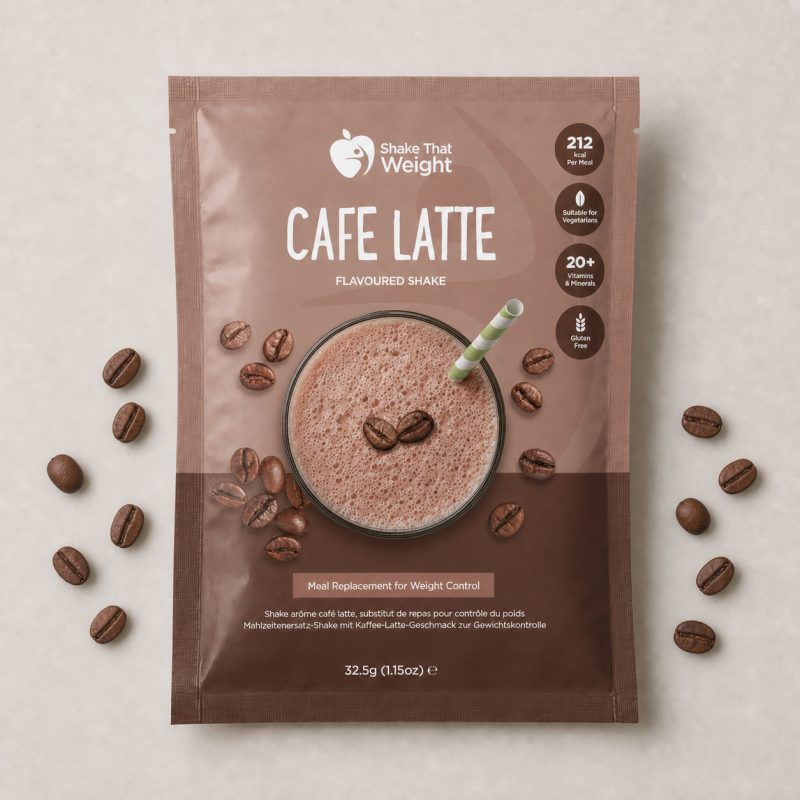 Shake That Weight café latte flavoured meal replacement shake sachet, 32.5g, 212 kcal per meal