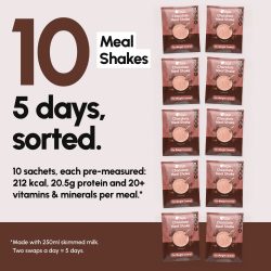 Chocolate meal replacement shakes, 10 meal pack - image PT06